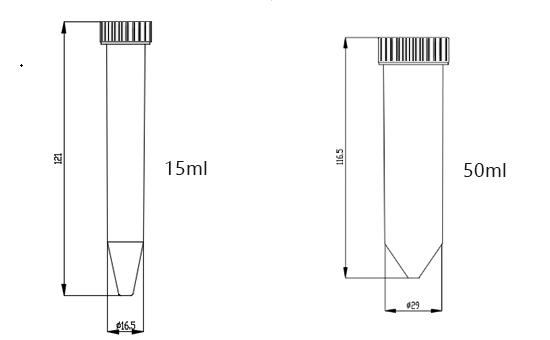 Tubo de ensaio cônico Características do produto do tubo centrifugador cônico de alta velocidade 15mL 50mL Tubo de ensaio cônico Características do produto do tubo centrifugador cônico de alta velocidade 15mL 50mL